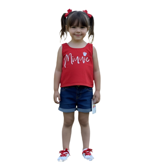 Camisa roja niña Minnie Disney MM-2617