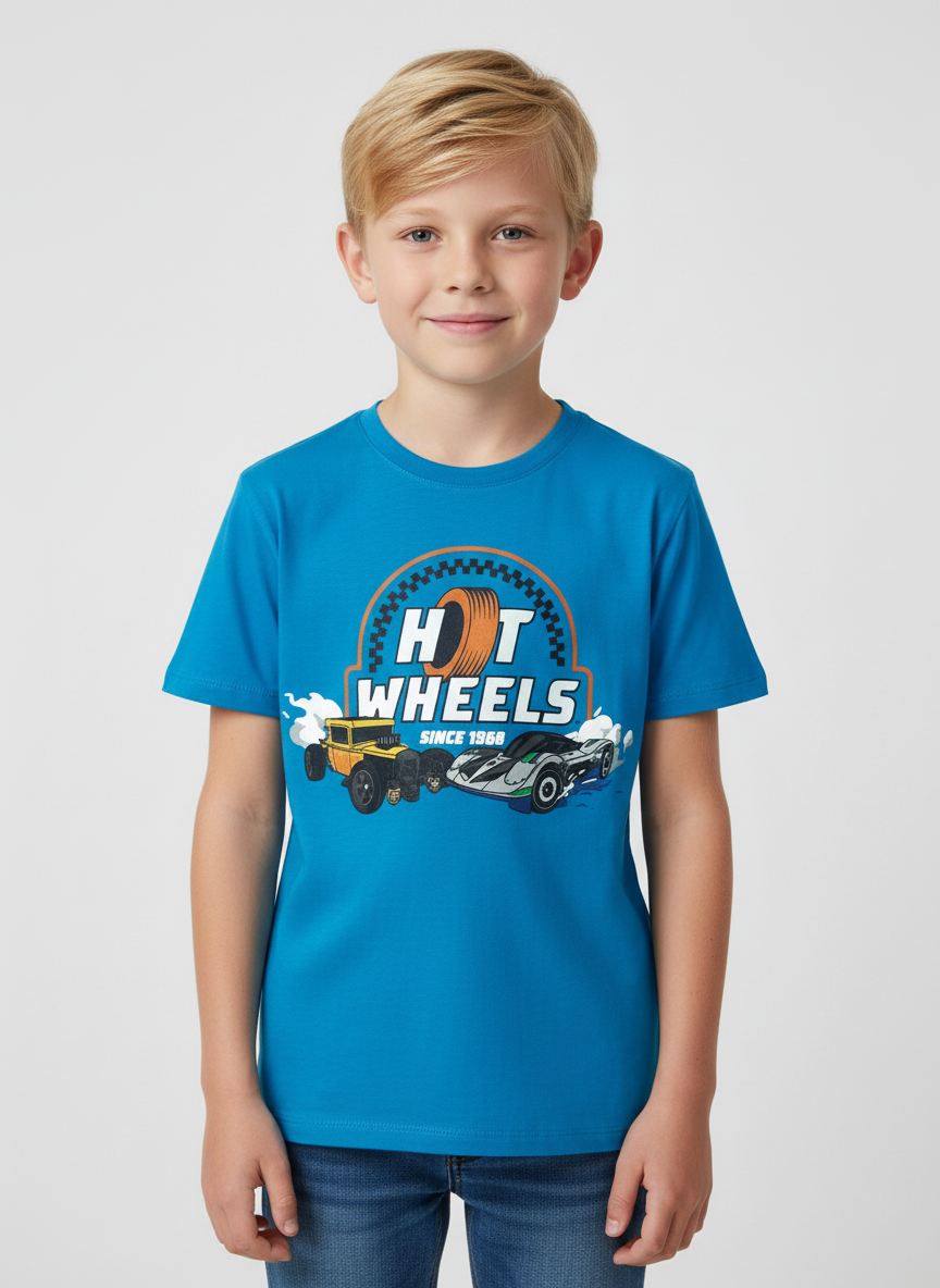 Camisa azul claro Hotwheels niño Disney HW-91389