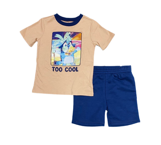 Set 2 piezas short camisa Bluey niño