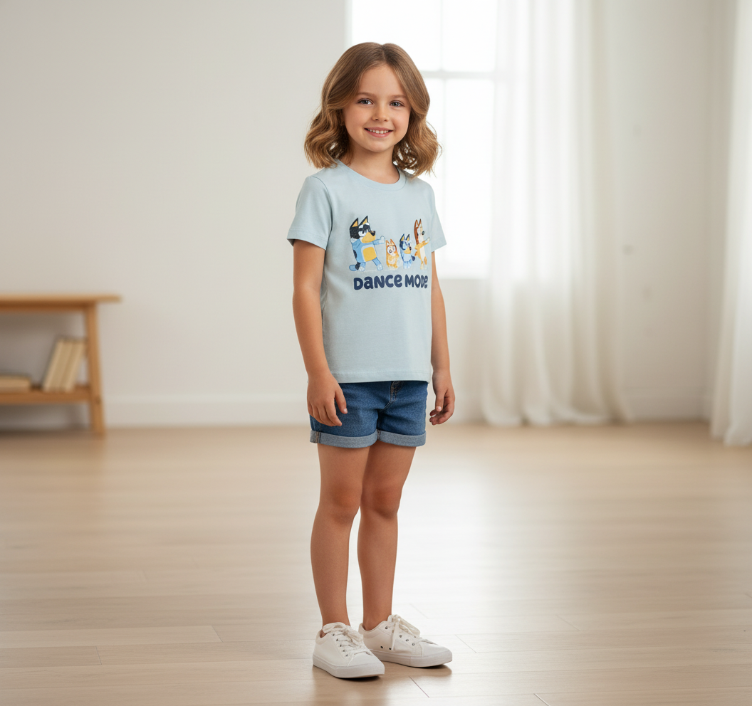Camisa azul bluey Niño niña