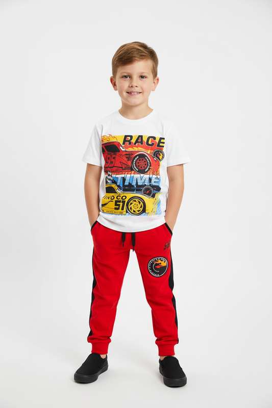 Set conjunto 2 piezas rayo McQueen cars camisa blanca niño A9-C3-173N 590490