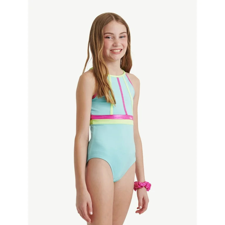 Leotardo Dance Gym verde aqua niña Justice gimnasia