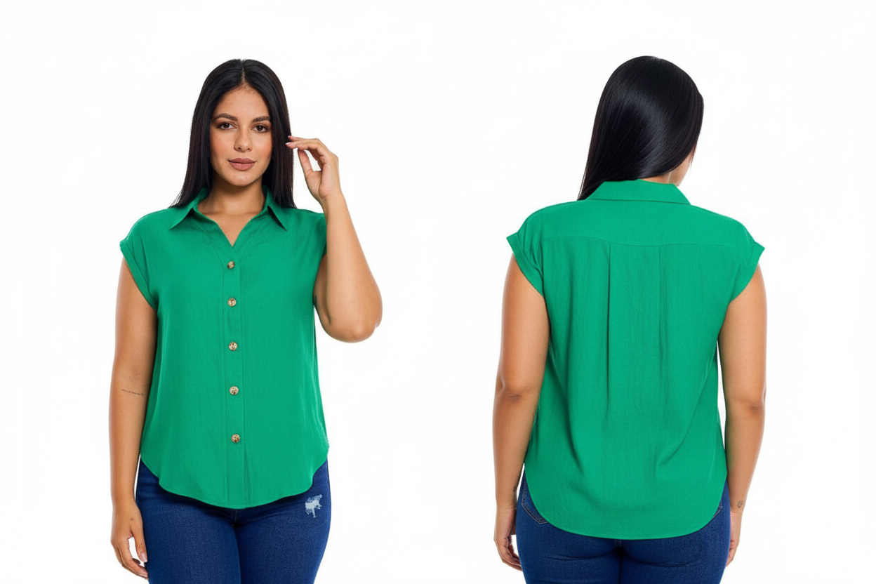 Camisa verde chic mi CTD1141-17 490390 promo 3x1000