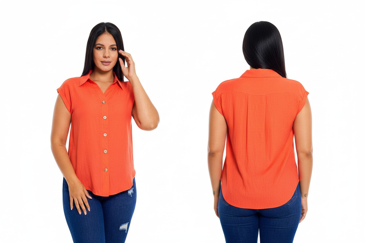 Camisa naranja chic mi CTD1141-17 490390 promo 3x1000