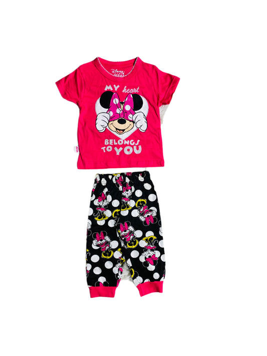 Set 2 Piezas pijama rosado fucsia Minnie Disney niña D3-MI-653B promo 2x1000 490445