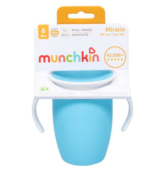 Vaso antiderrame azul celeste munchkin bebe 7oz