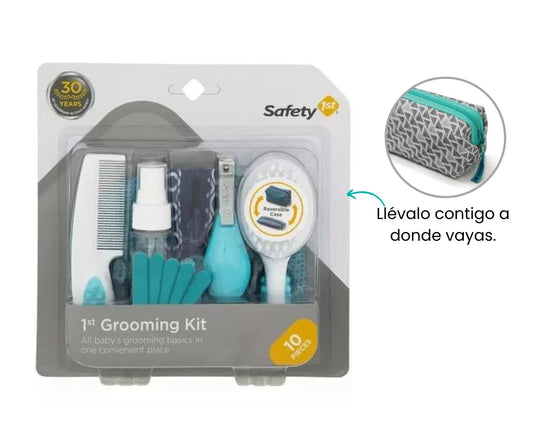 Kit limpieza higiene safety bebe niña niño Peine cepillo cortaúñas 10 piezas