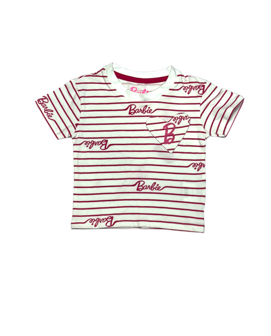 Camisa blanca rosado oscuro niña Barbie Disney BA-90049