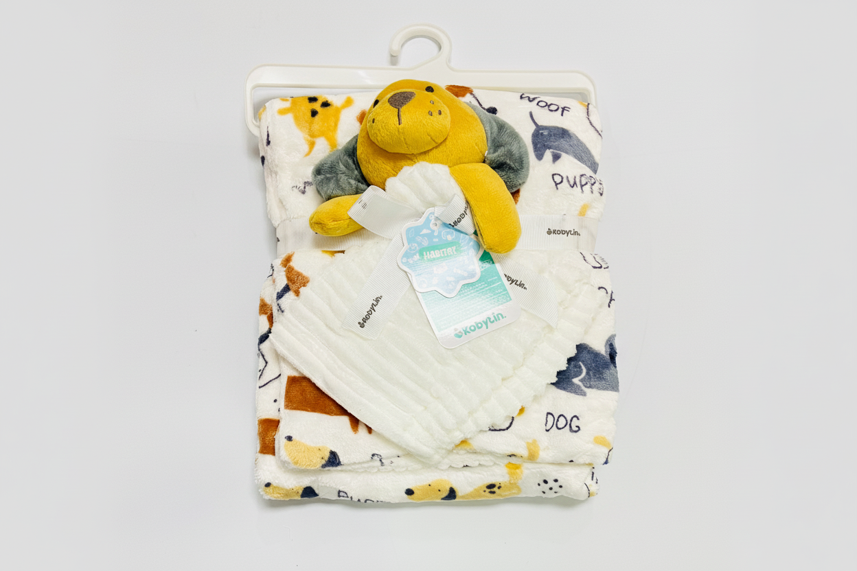 Sabana Cobija  apego blanca perrito kobytin bebe niño