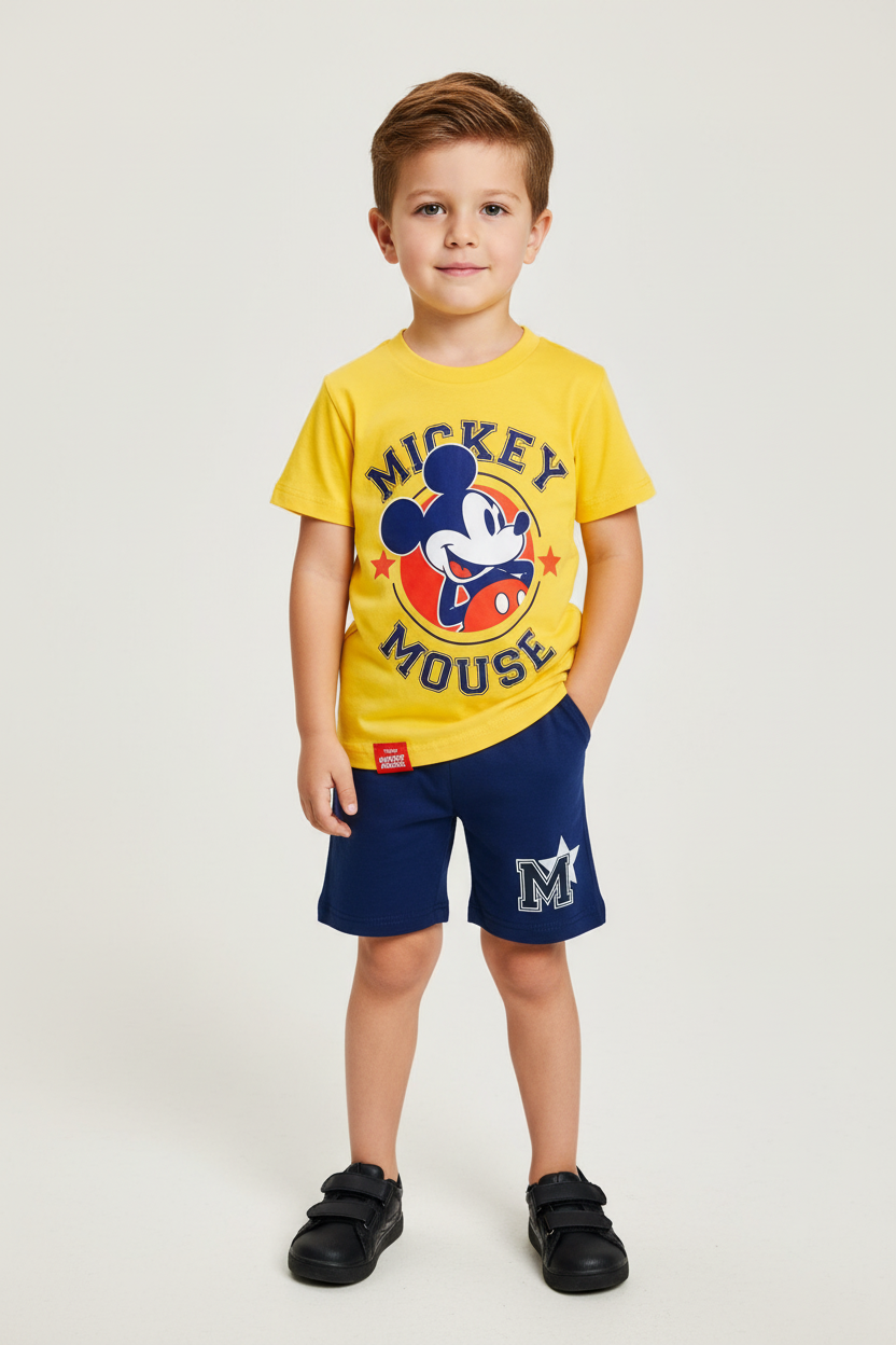 Set conjunto 2 piezas Mickey camisa amarilla bebe niño D9-MK-1317B 390345