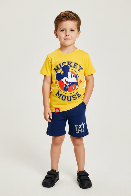 Set conjunto 2 piezas Mickey camisa amarilla bebe niño D9-MK-1317B 390345