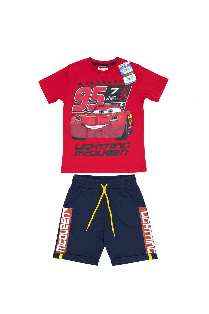 Set 2 piezas rayo McQueen cars short azul camisa roja niño A9-C3-154N 545490