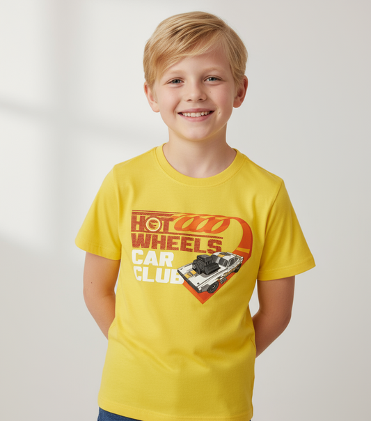 Camisa amarilla niño Hotwheels Disney HW-91428