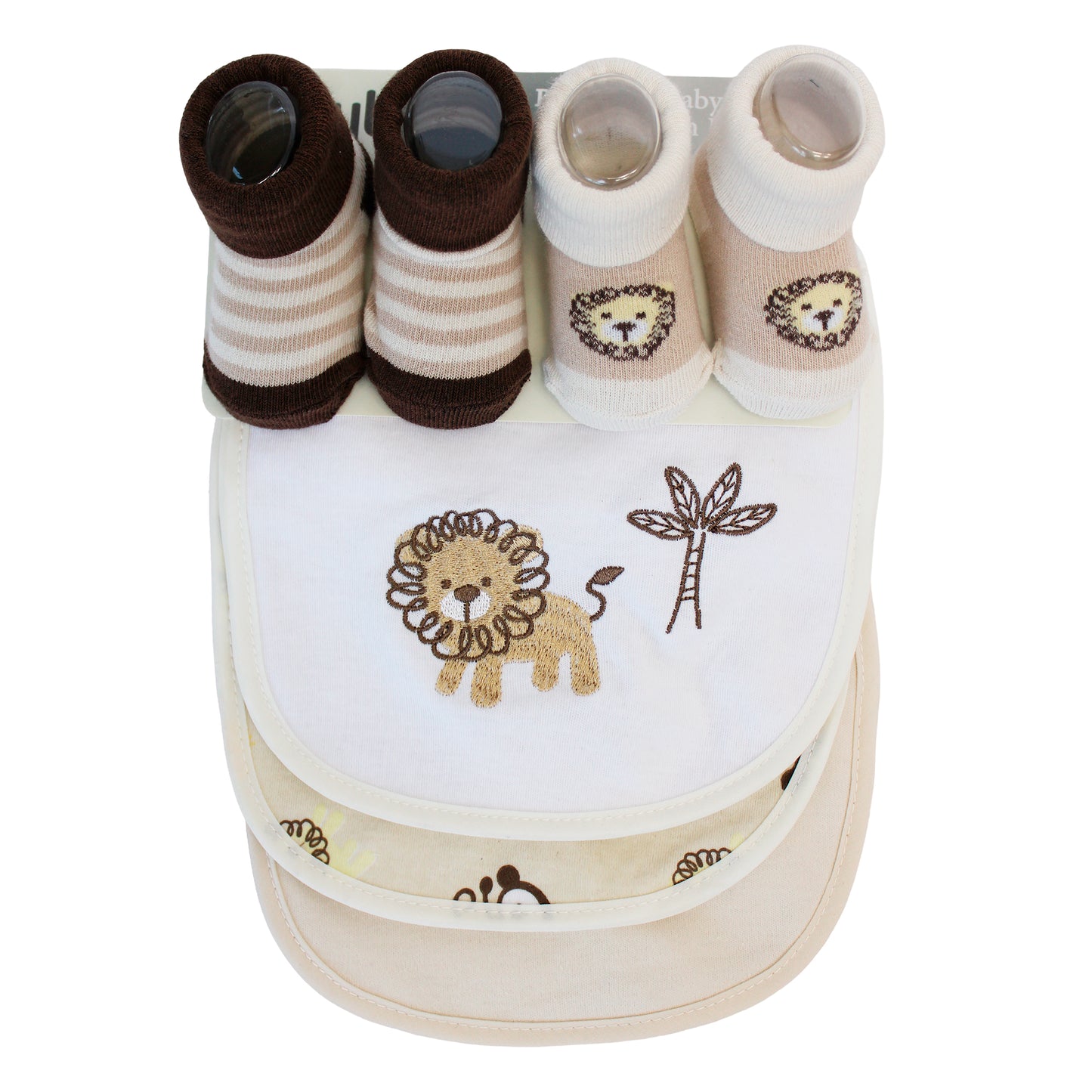 Set 5 calcetines baberos café bebe niño Tinytots FD51933
