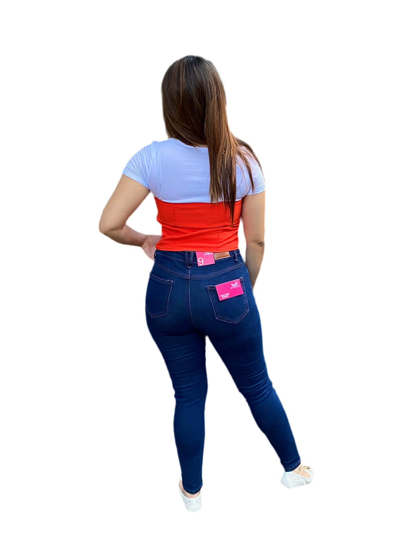 Jeans dama Pantalon azul tiro alto Intrigue IN2-1865 tallas 3 al 15 690590