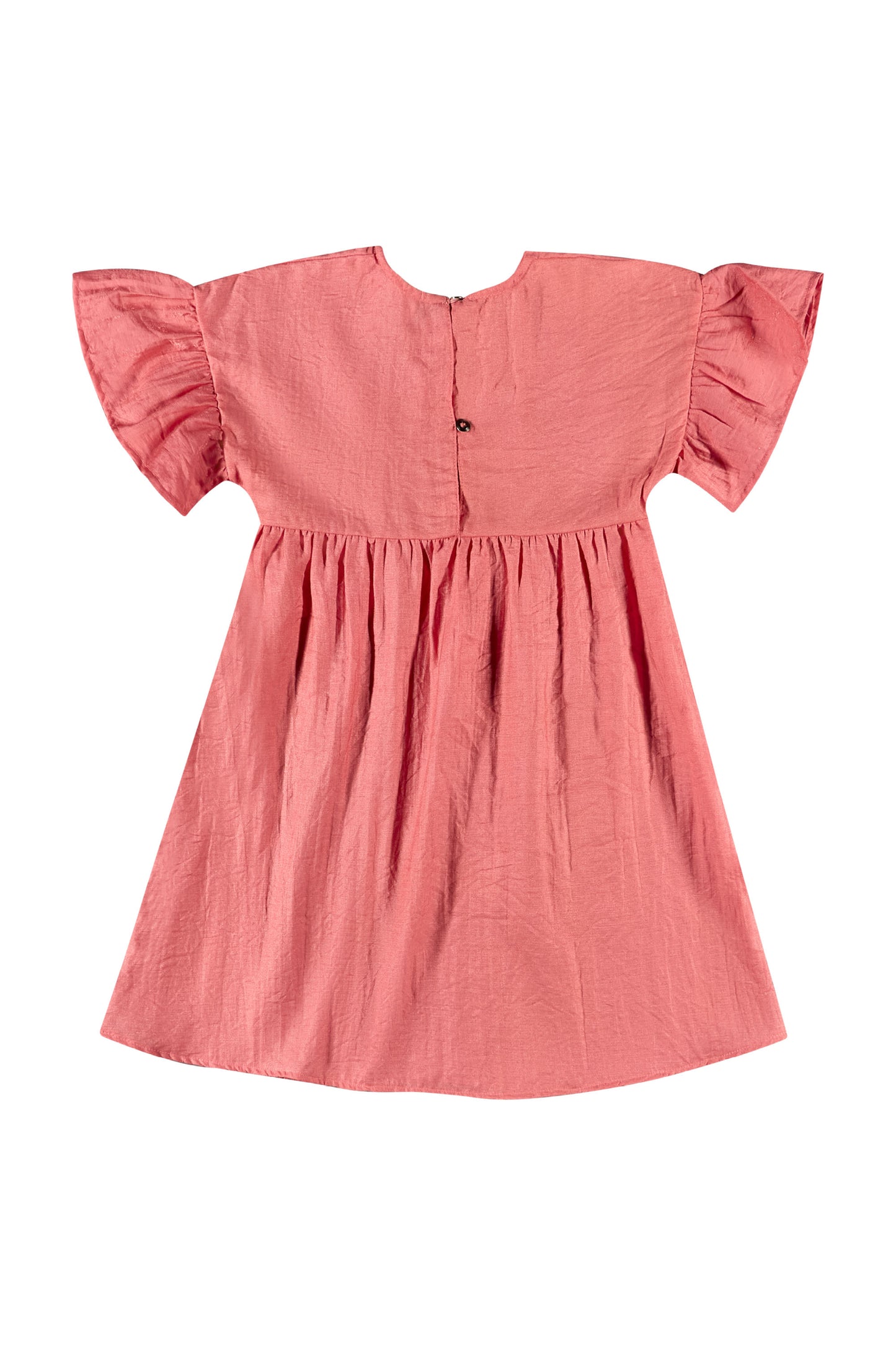 Vestido salmon rosado quimbykids niña 34176-151626 revuelos f