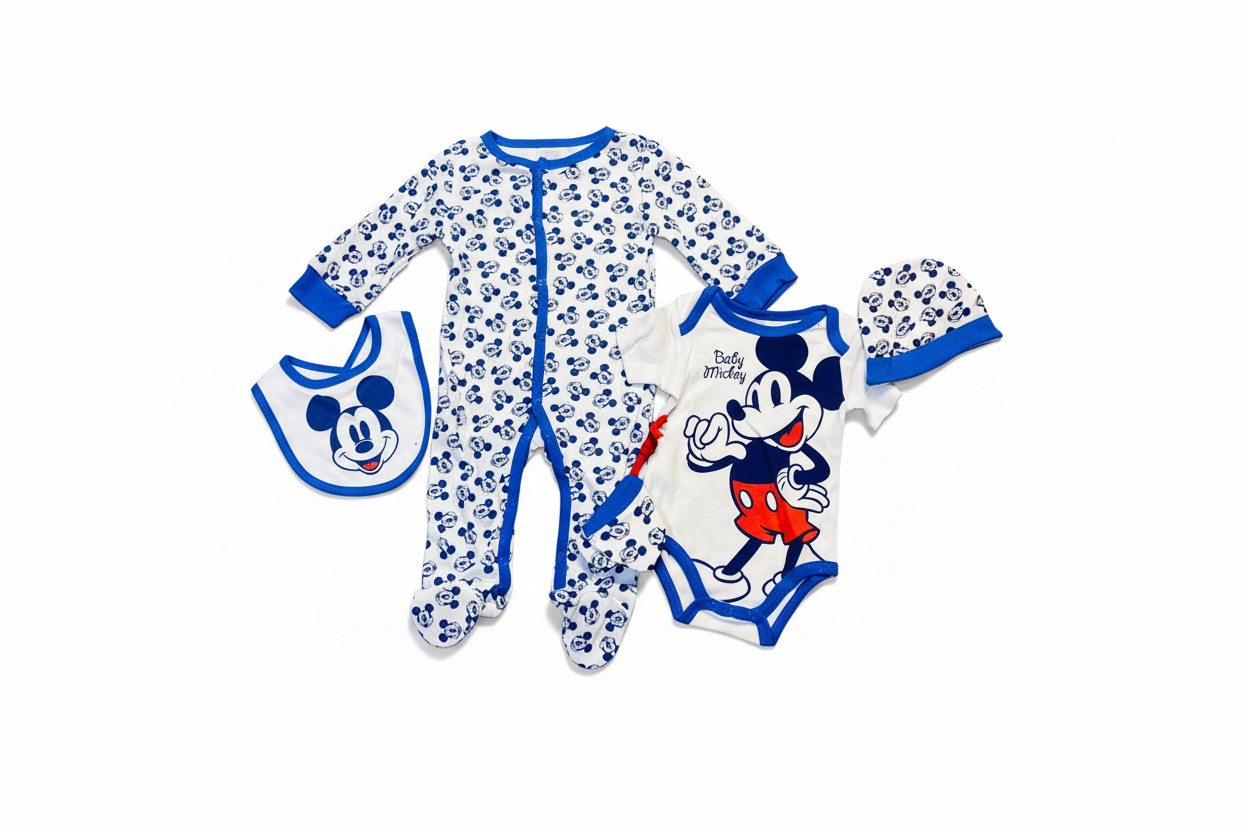 Pijama Set 5 piezas azul mickey Disney bebe niño D9-MK-1322B promo 2x1000