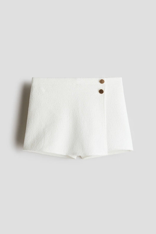 Falda short blanca niña H&M