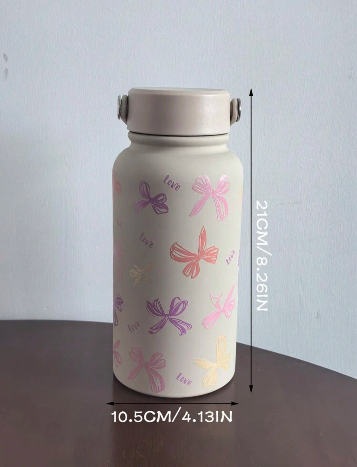 Termo Termico rosado chongos moños 650 ml