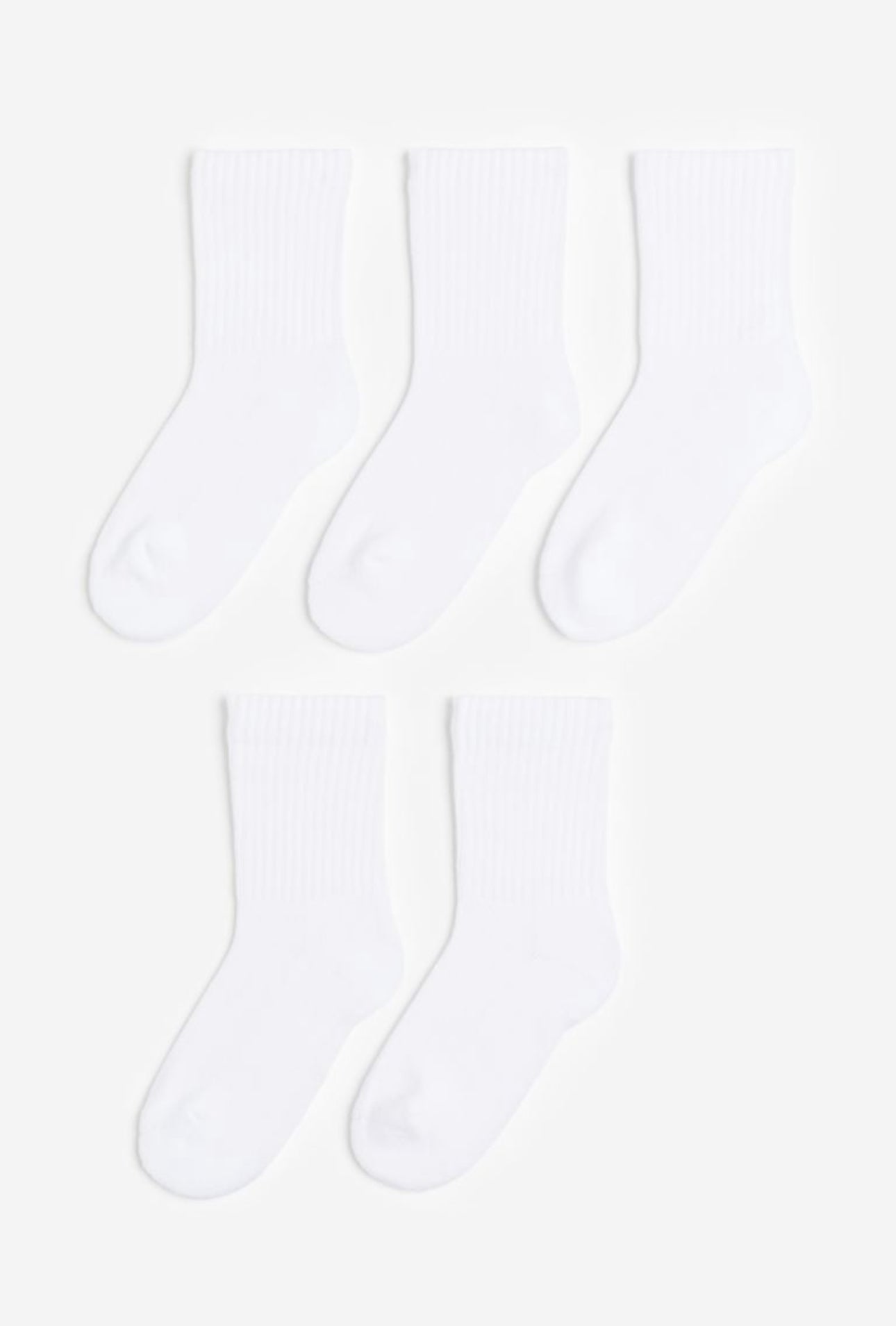 Calcetines blancos altos H&M 5 pares 1183642