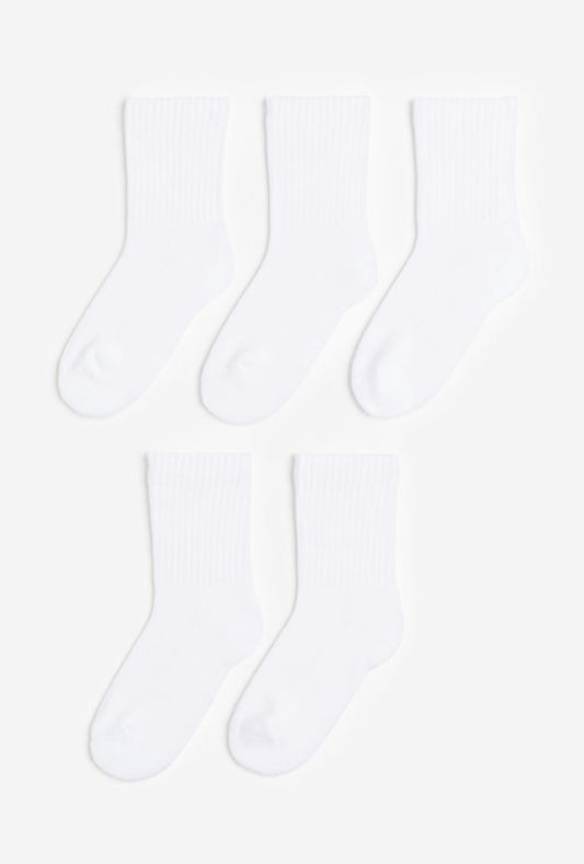 Calcetines blancos altos H&M 5 pares 1183642