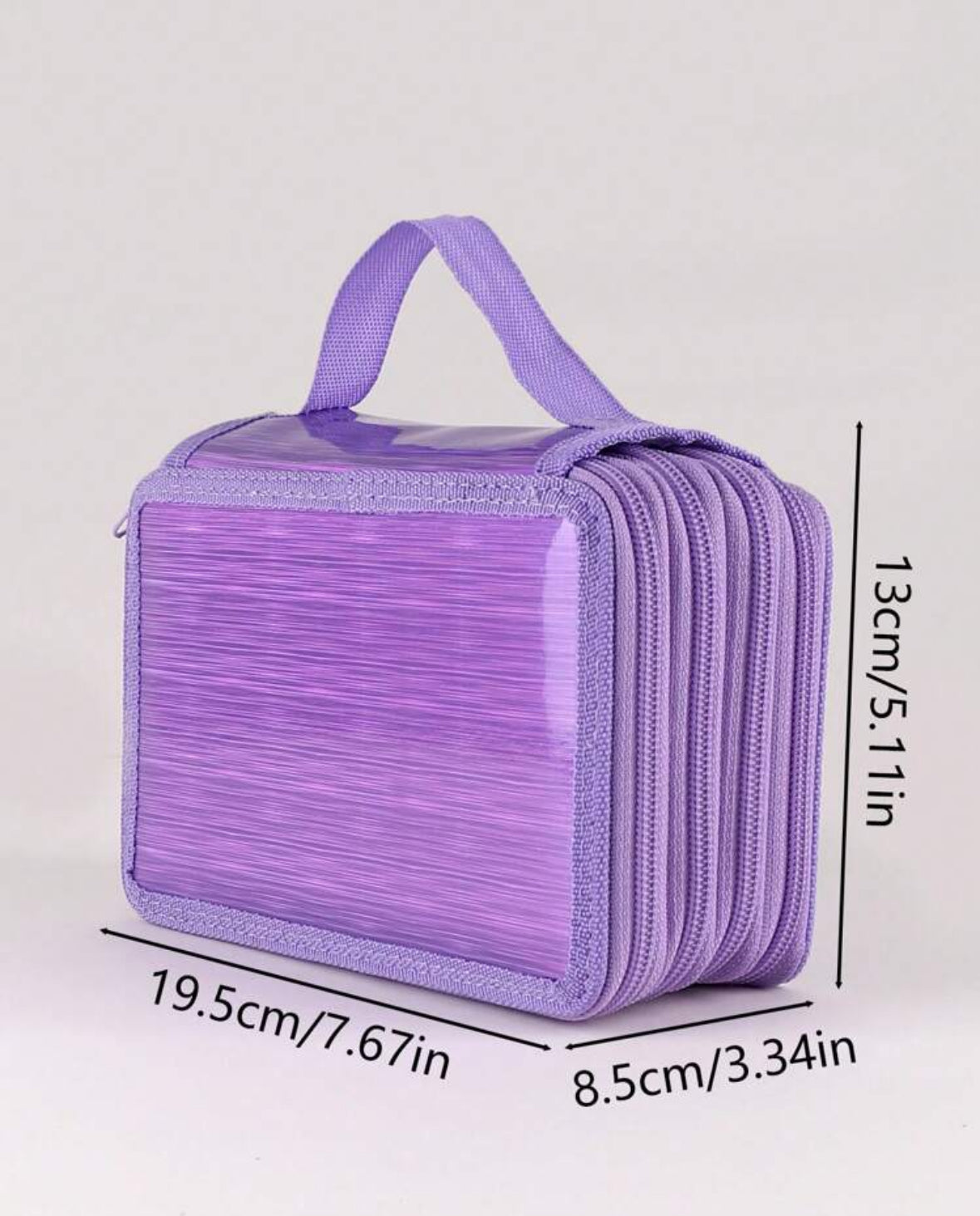 Cartuchera morada glitter