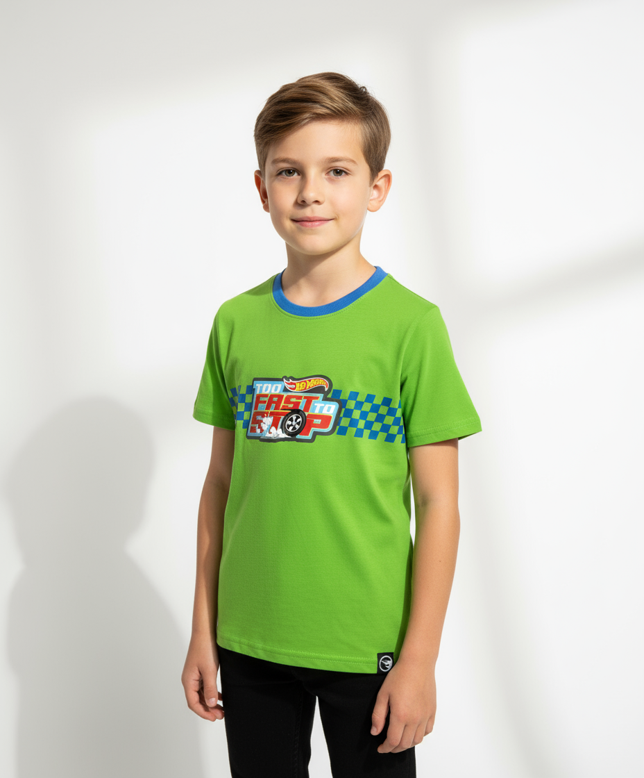 Camisa verde claro niño Hotwheels HW-91341 Disney