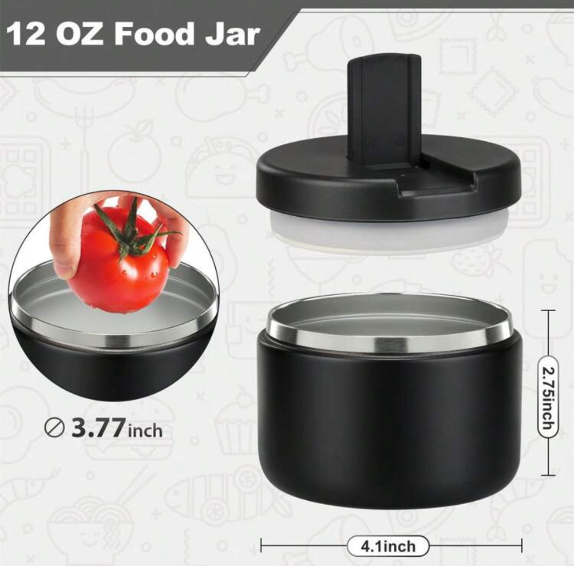 contenedor termico azul para comida