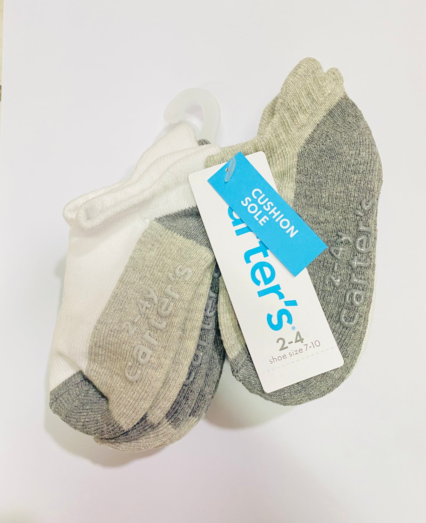 Set 6 pares Calcetines Carters gris blancos