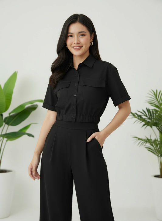 Camisa blusa dama coello bolsas Negro Z1-1377-A 490399