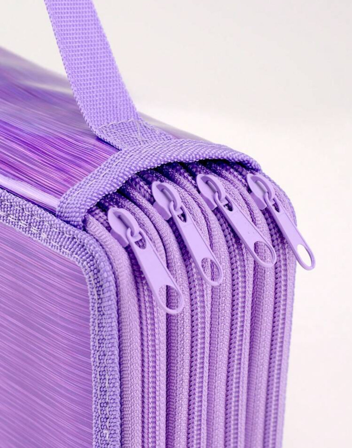 Cartuchera morada glitter