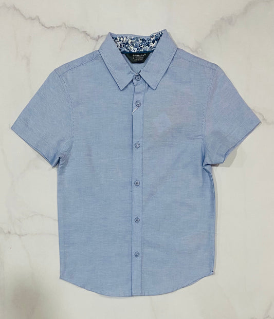 Camisa azul formal Niño primark