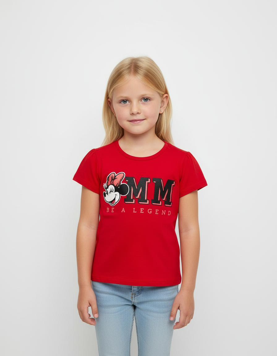 Camisa roja niña Minnie Disney MM-2621 promo 3x1000