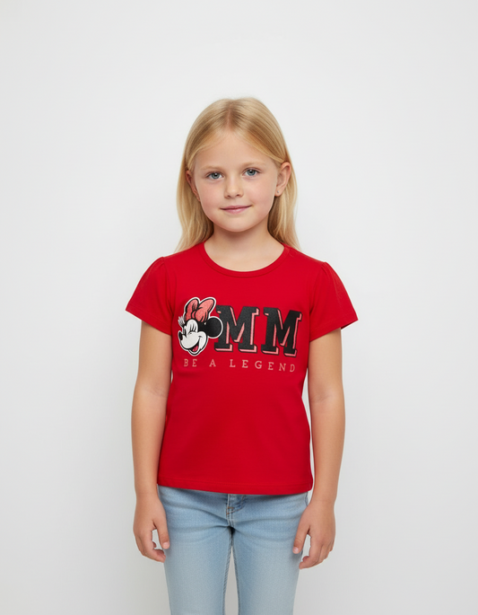Camisa roja niña Minnie Disney MM-2621 promo 3x1000