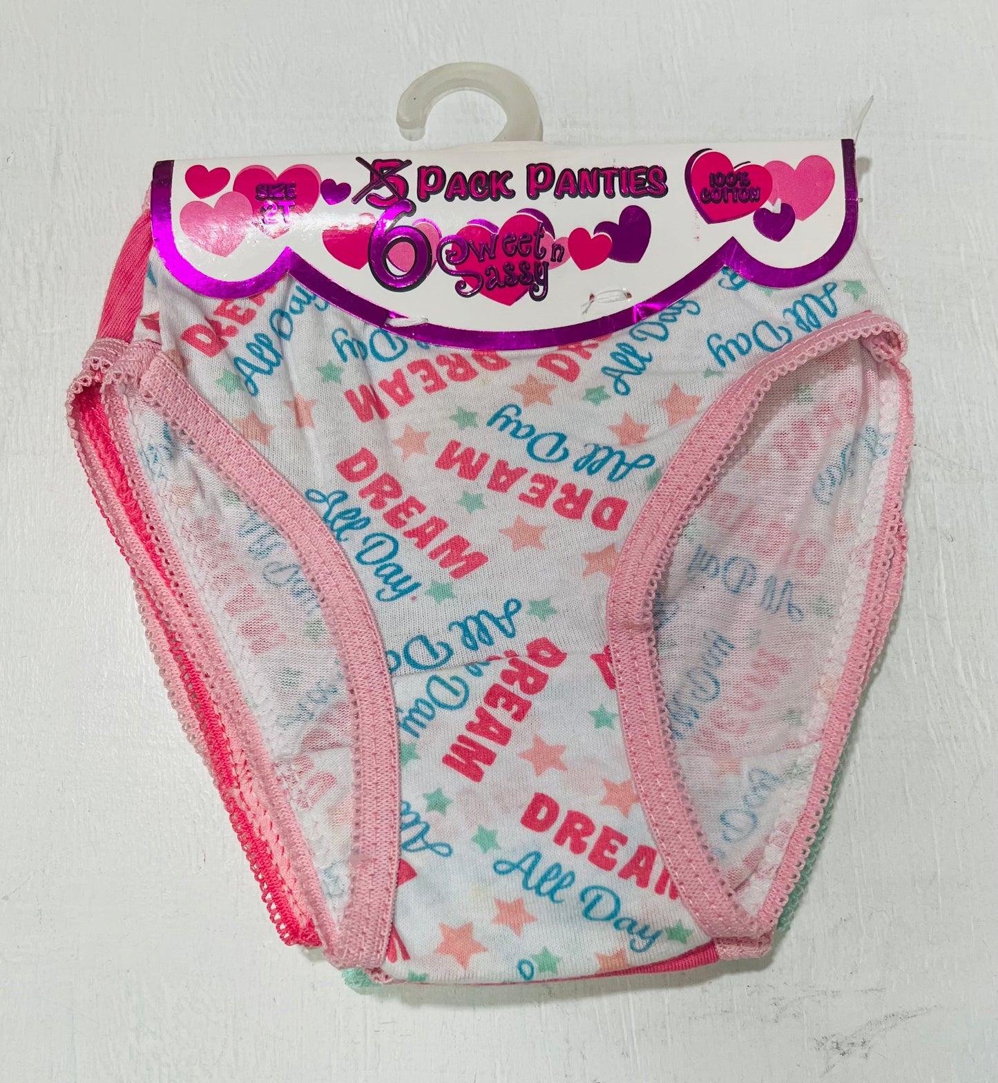 Set 6 piezas ropa interior panties niña