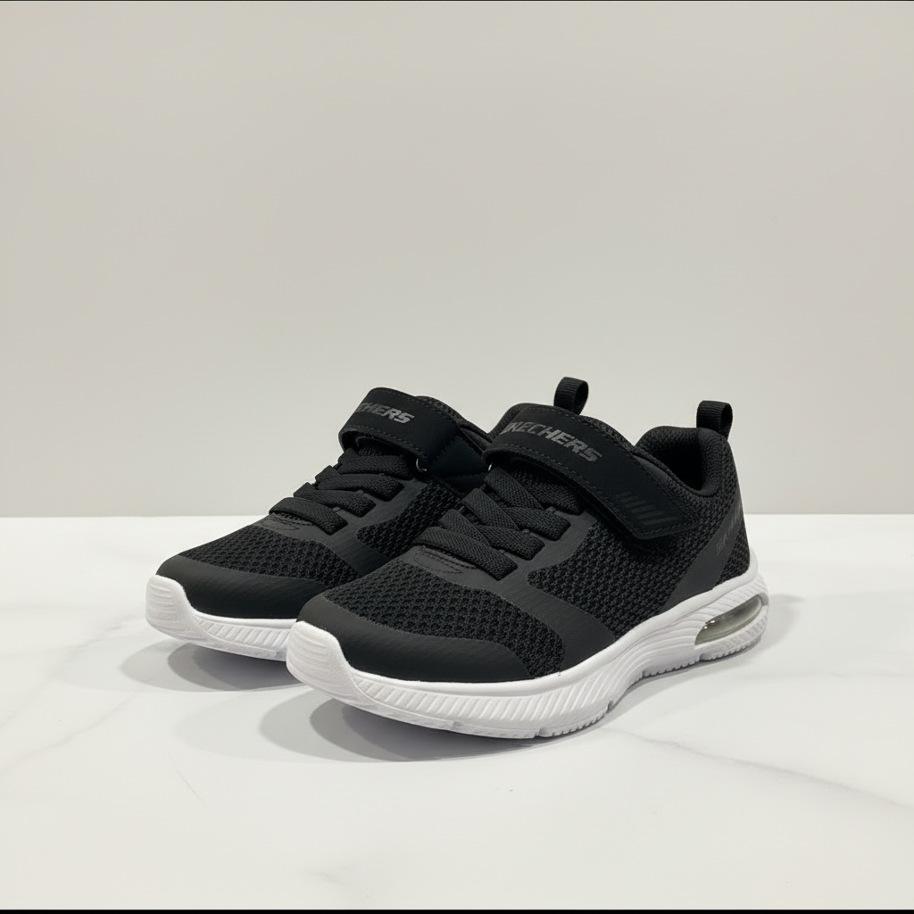 Tenis Negros Niño niña Skechers plantilla blanca zapatos negros