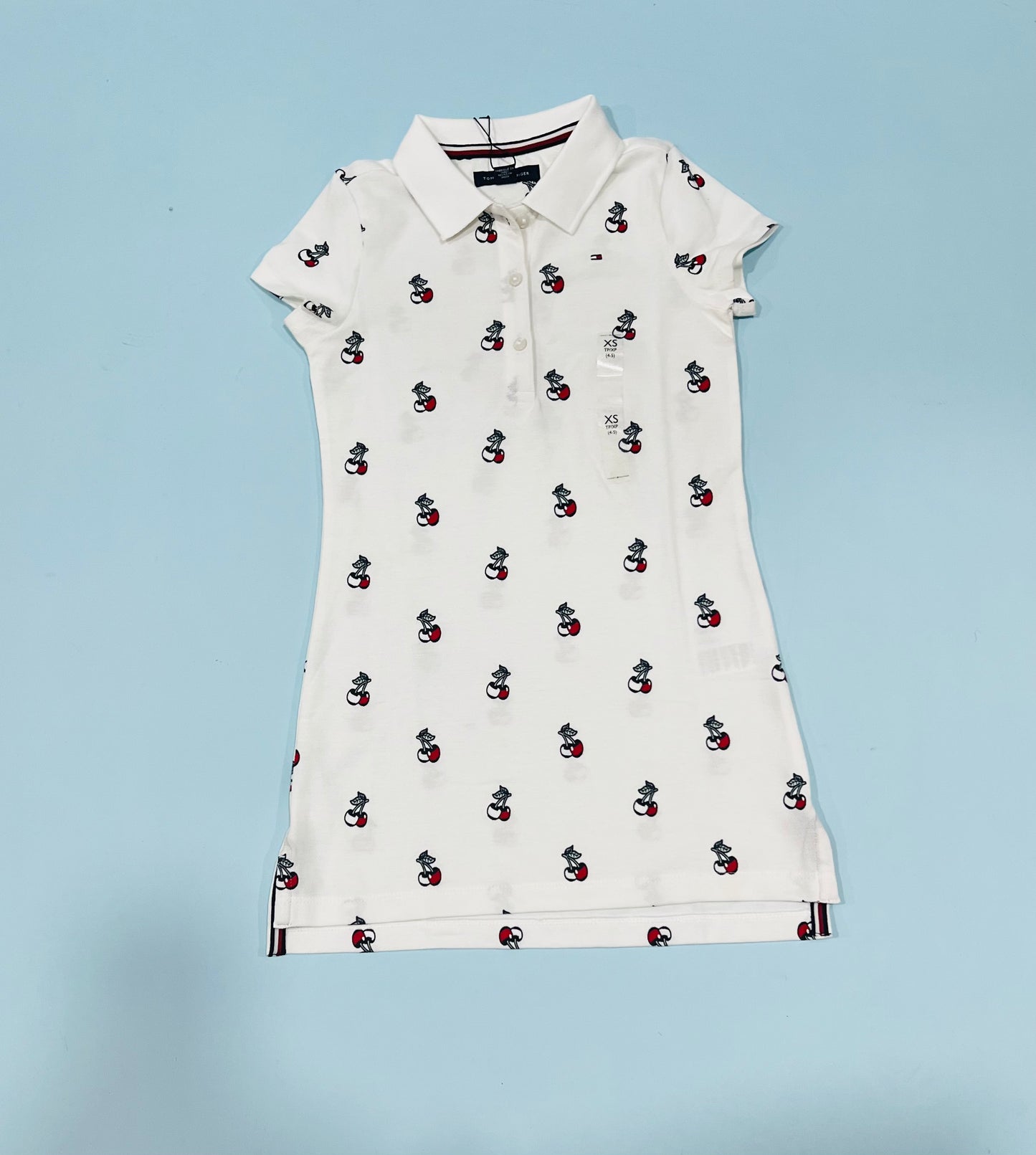 Vestido niña Tommy blanco cereza