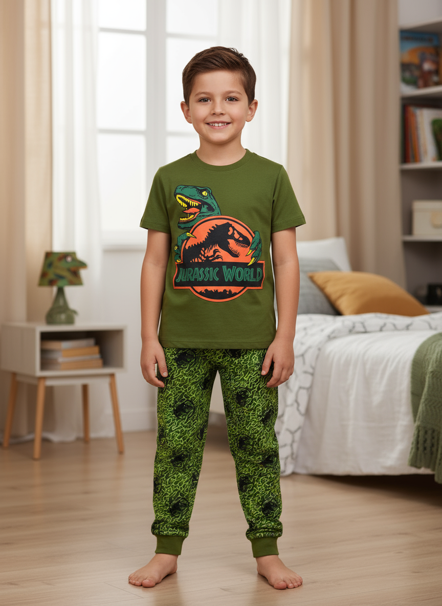 Pijama verde oscuro Jurassic World niño Disney JW-0501