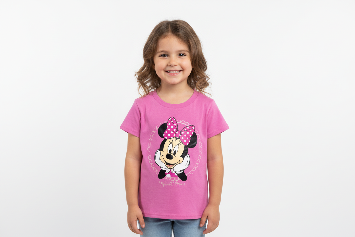 Camisa rosado claro niña Minnie Disney MM-2589 promo 3x1000