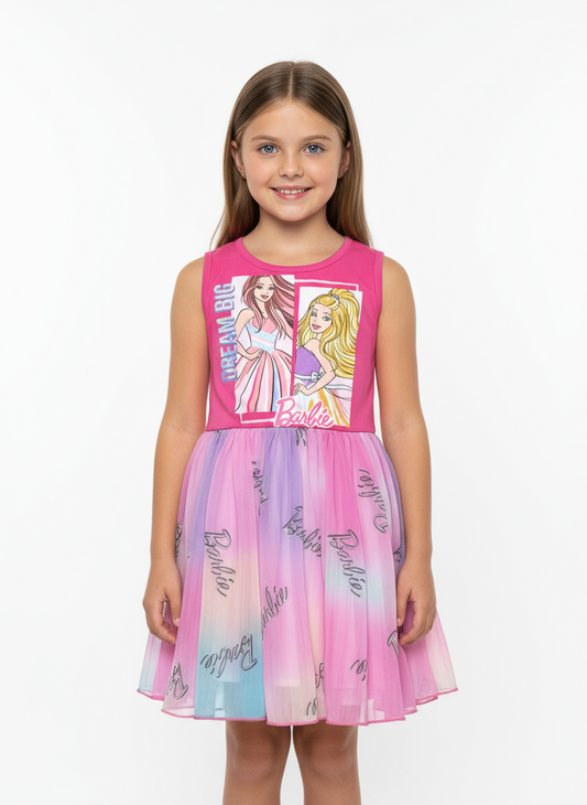 Vestido rosado tutu niña Barbie Disney BA-90067