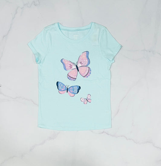 Camisa azul mariposas Carters niña