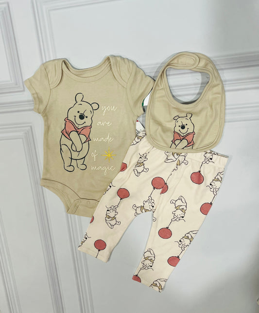 Set 3 piezas bebe niño niña Disney Winnie the pooh