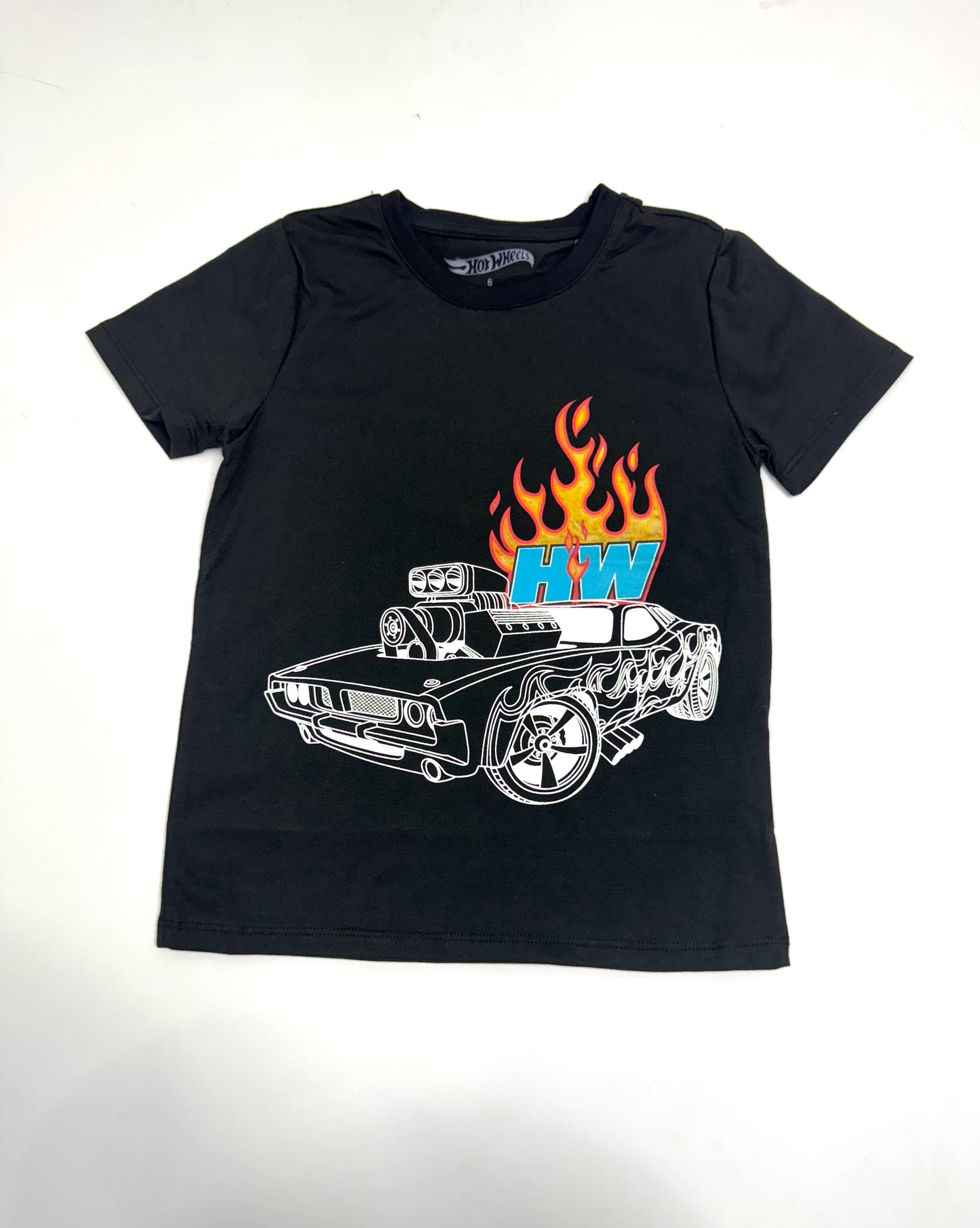 Camisa negra niño fuego Hotwheels HW-91390