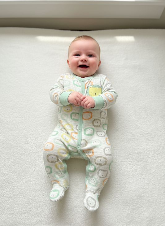 Pijama gris/verde gato bebe niño Tinytots D00427TT