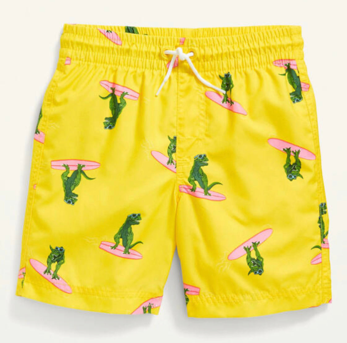 Calzoneta Short traje de baño old baby amarillo dinosaurio nino