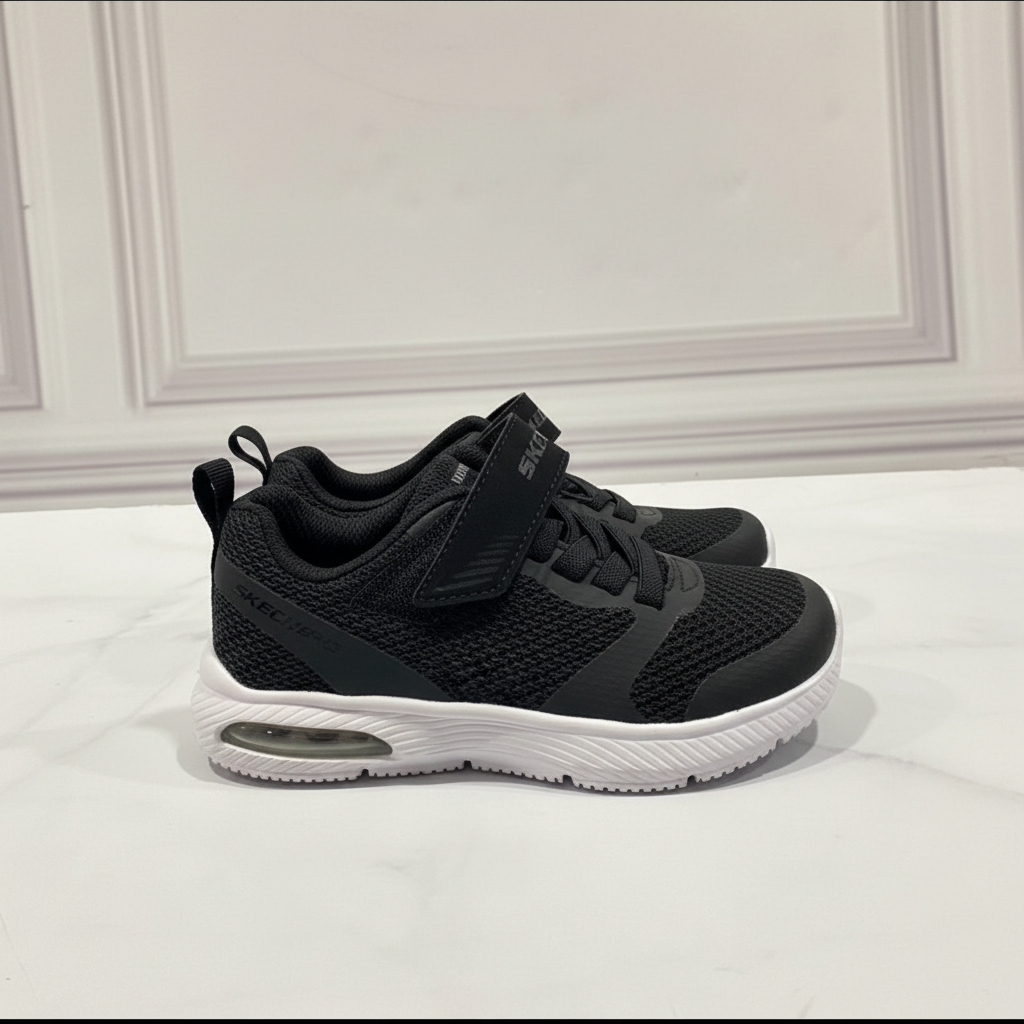 Tenis Negros Niño niña Skechers plantilla blanca zapatos negros
