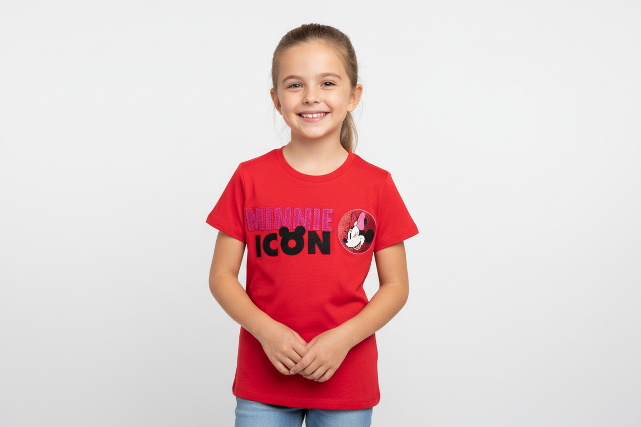 Camisa roja niña Minnie Disney MM-2631 promo 3x1000