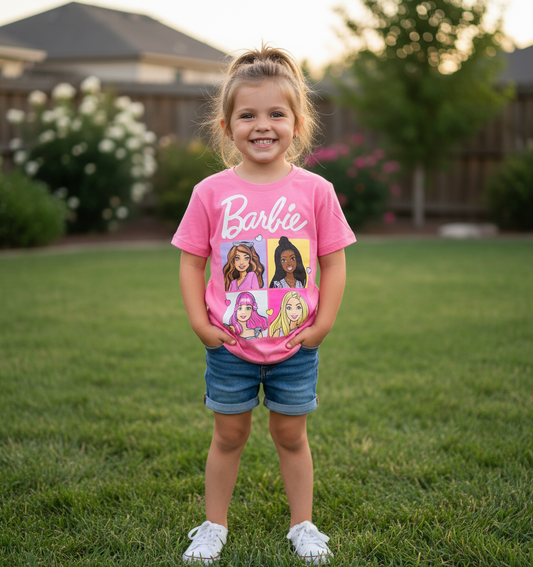 Camisa rosada barbie niña promo 3x1000