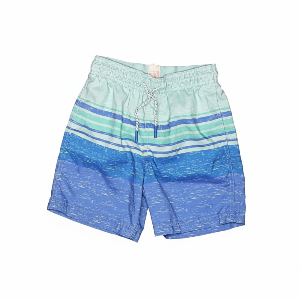 Calzoneta Short traje de baño azul rayas niño promo 4x1000