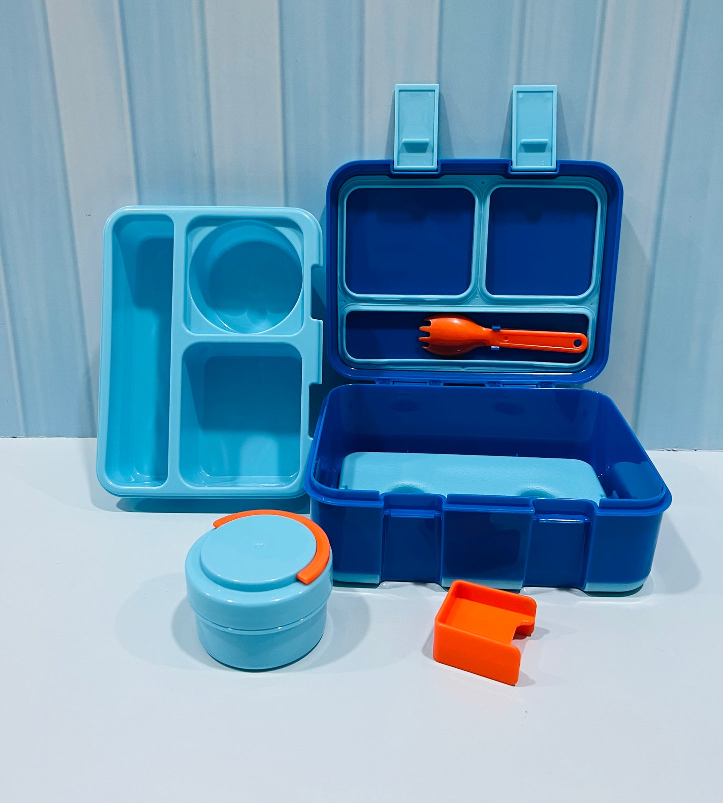 Contenedor Lonchera azul para comida